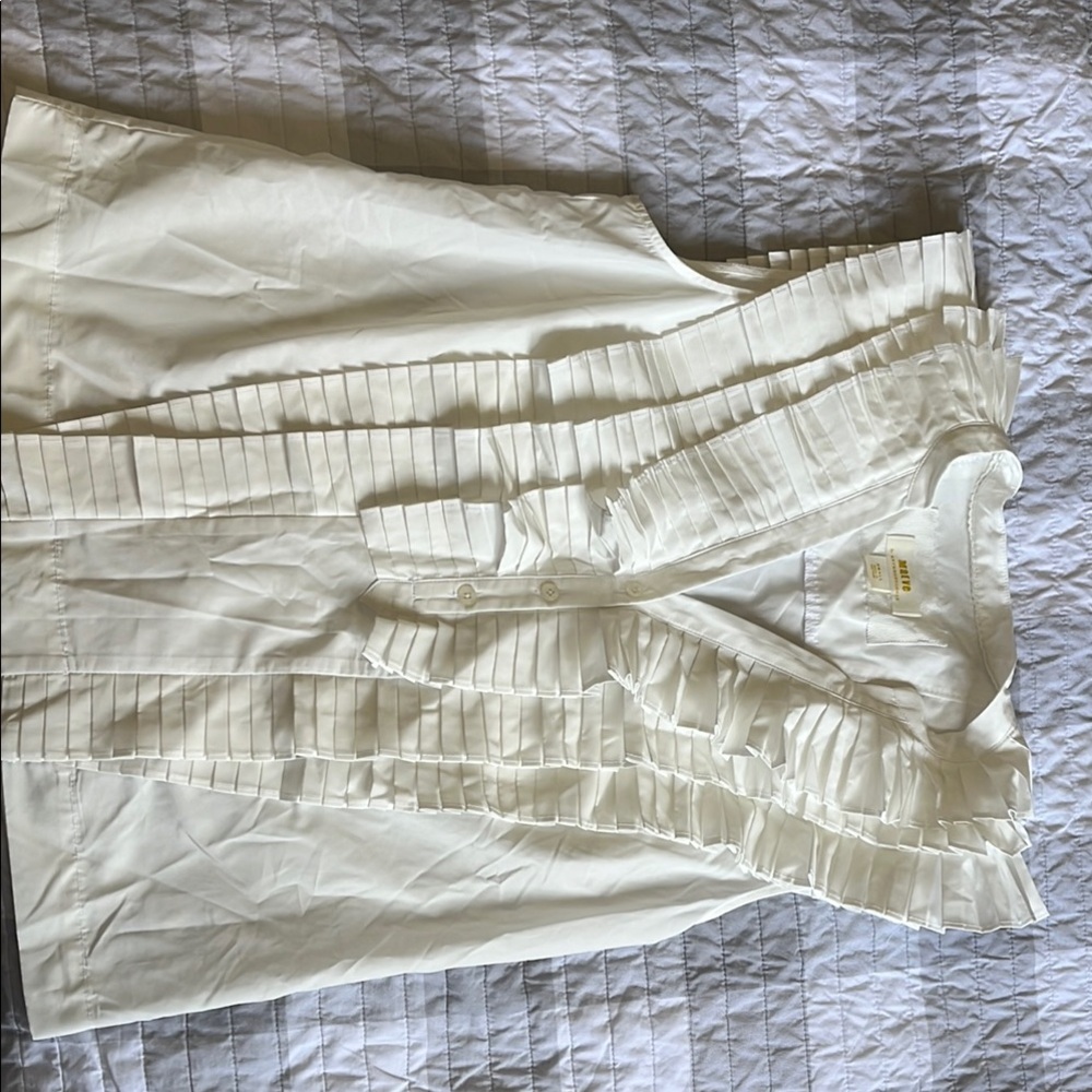 Maeve White Sleeveless Blouse